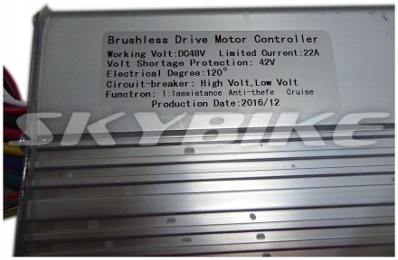 Контролер 48v 450W 120°, skybike SIGMA, оригінал, нові запчастини на електровелосипед, Китай Контролер 48v 450W 120°, skybike SIGMA, оригінал, нові запчастини на електровелосипед, Китай