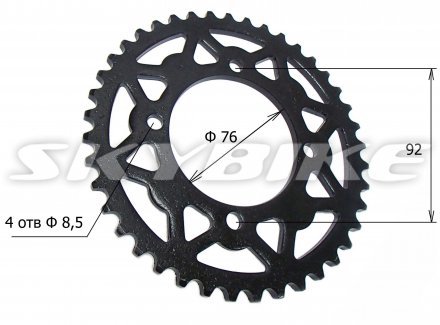 Задня зірка 428-41 на пітбайк KAYO TT125 (PIT), оригінал, Китай Задня зірка 428-41 на пітбайк KAYO TT125 (PIT), оригінал, Китай