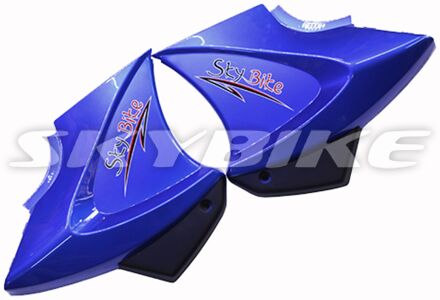 Крышка боковая комплект, синий пластик на мотоцикл skymoto BIRD-125, skybike BURN, Китай