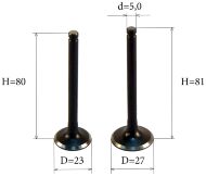 Клапана на скутер 125 кубів skymoto PATROL-125, модифікація, оригінал, Китай Клапана на скутер 125 кубів skymoto PATROL-125, модифікація, оригінал, Китай