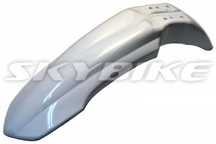 Переднє крило на мотоцикл ендуро skybike CRDX-200, пластик білий, оригінал, Китай