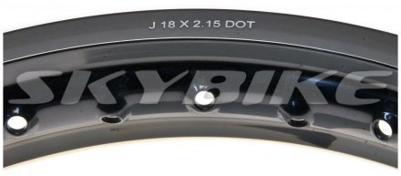 Обід колеса на мотоцикл KAYO T4 2,15-18, (AL чорний) оригінал  Обід колеса на мотоцикл KAYO T4 2,15-18, (AL чорний) оригінал