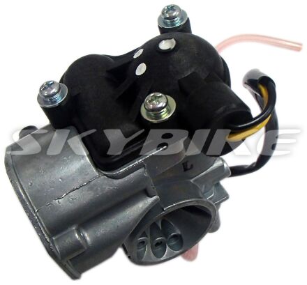 Карбюратор на скутер 50 кубів, 2 такти, ремінний, skymoto SPIDER-50, MIKUNI з автопідсмоктуванням, оригінал, китай