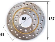 Гальмівний диск передній на скутер skymoto CADET-50, SPIDER-50, Китай