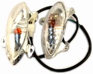 Покажчики поворотів передні, нові оригінальні запчастини на китайський мопед, скутер, моторолер, 4т, 50 кубів, skymoto BULLET -50