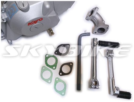 Двигатель в сборе 140сс на питбайк, с электростартером, оригинал, Китай