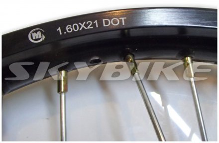 Диск колеса переднего 21" в сборе на мотоцикл MZK 250, оригинал, Китай Диск колеса переднего 21" в сборе на мотоцикл MZK 250, оригинал, Китай