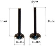 Клапана на скутер 50 кубів 4т skymoto HAPPY-50, PHOENIX-50, оригінал, Китай Клапана на скутер 50 кубів 4т skymoto HAPPY-50, PHOENIX-50, оригінал, Китай
