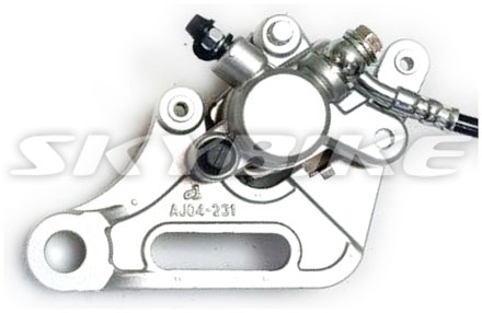 Гальмо заднє на мотоцикл KAYO T2, однопоршневе, оригінал, Китай