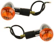 Покажчики поворотів передні, оригінал QINGQI, поворотники на мотоцикл CAFE RACER 200, Китай