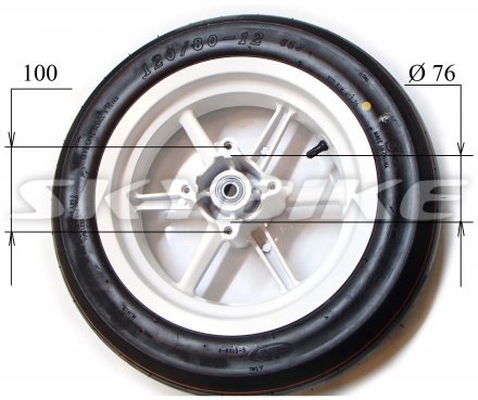 Колесо заднє на пітбайк 120/80-12, KAYO TT 125, оригінал, Китай