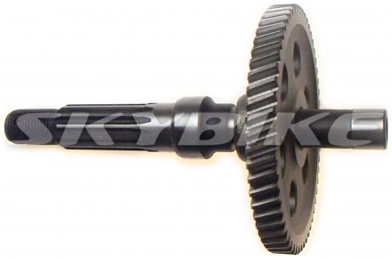 Задний вал в сборе, запчасти на мопед, скутер, мотороллер skymoto  JUNIOR 50, китайский, 2т, цепной, 50 кубов