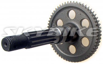 Задний вал в сборе, запчасти на мопед, скутер, мотороллер skymoto  JUNIOR 50, китайский, 2т, цепной, 50 кубов