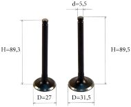Клапан на мотоцикл KAYO K2, (к-т) CB250), YX 166FMM, оригінал, Китай Клапан на мотоцикл KAYO K2, (к-т) CB250), YX 166FMM, оригінал, Китай