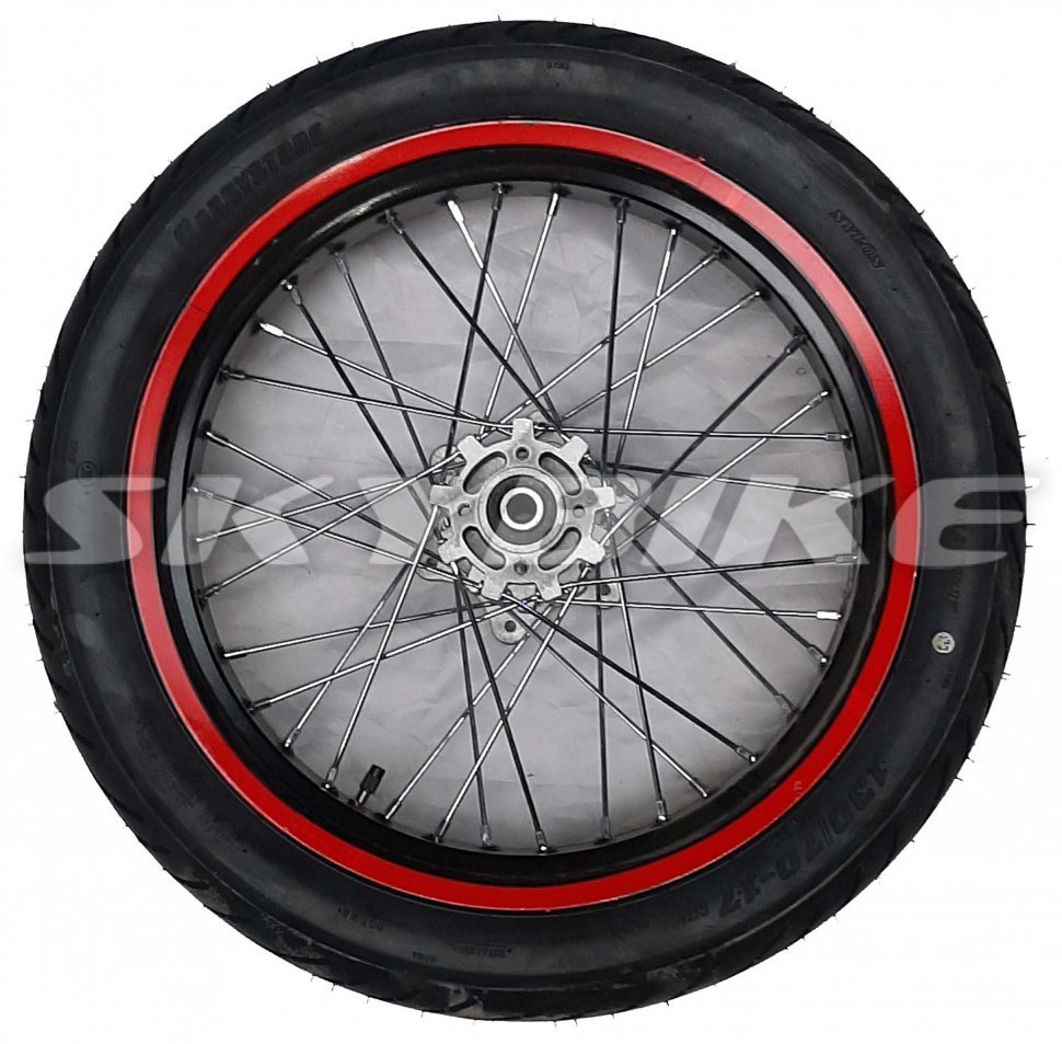Колесо заднее 3,5-17" в сборе на мотоцикл skybike CRDX-200 MOTARD