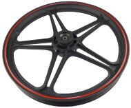 Диск колеса передній на мотоцикл QINGQI QM150-9R, skybike ATOM 150,18 дюйм, чорний, Китай Диск колеса передній на мотоцикл QINGQI QM150-9R, skybike ATOM 150,18 дюйм, чорний, Китай