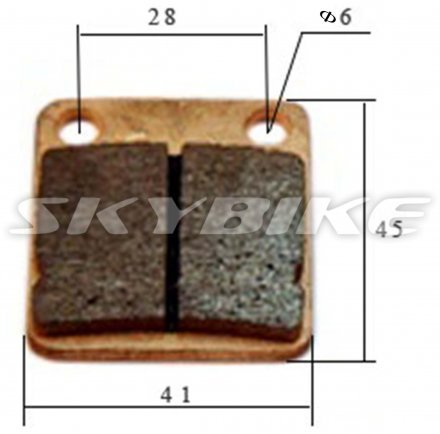 Колодки гальмівні задні на пітбайк KAYO TT125 (PIT), оригінал, Китай Колодки гальмівні задні на пітбайк KAYO TT125 (PIT), оригінал, Китай