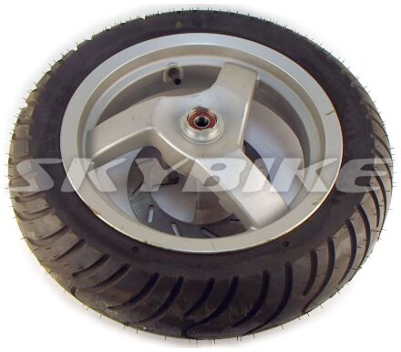 Колесо переднє в зборі, Б/У оригінальні запчастини до скутера PEUGEOT, VIVACITY 50, пежо вивасіті 50.