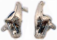 Указатели поворотов передние (к-т), новые оригинальные запчасти QINGQI на мопед, скутер, мотороллер skymoto NEXT-50, 4т, 50 куб. Китай