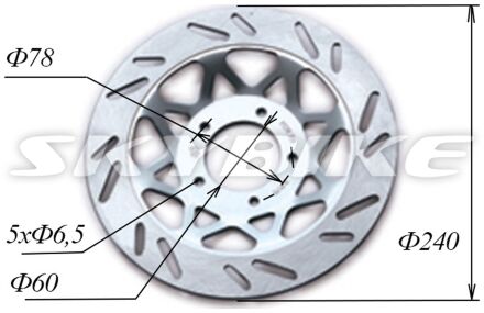 Гальмівний диск передній на мотоцикл skybike BURN, JET, skymoto BIRD 125, Китай, TH-268 Гальмівний диск передній на мотоцикл skybike BURN, JET, skymoto BIRD 125, Китай, TH-268
