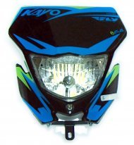 Фара с обтекателем на мотоцикл эндуро KAYO K2, T2, T4, черный, в сборе, LED, оригинал, Китай Фара с обтекателем на мотоцикл эндуро KAYO K2, T2, T4, черный, в сборе, LED, оригинал, Китай