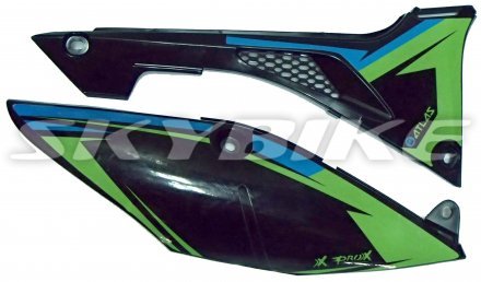 Крышка сидушки правая на мотоцикл KAYO T4, T2 2020, (к-т) оригинал, пластик черный, Китай