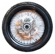 Колесо переднее 17" в сборе на мотоцикл MZK 250, оригинал, Китай Колесо переднее 17" в сборе на мотоцикл MZK 250, оригинал, Китай