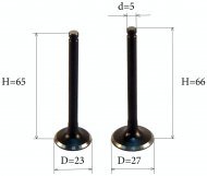 Клапана на пітбайк KAYO TT-140, оригінал, Китай