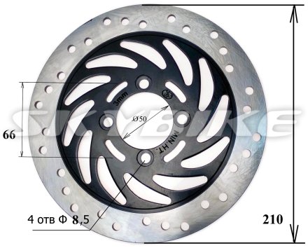 Гальмівний диск задній на мотоцикл ендуро skybike CRDX-200, Китай Гальмівний диск задній на мотоцикл ендуро skybike CRDX-200, Китай