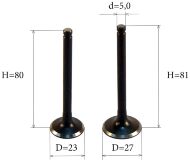 Клапана на квадроцикл skybike HYPER 150-200, оригінал, Китай Клапана на квадроцикл skybike HYPER 150-200, оригінал, Китай