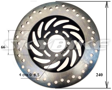 Гальмівний диск передній на мотоцикл ендуро skybike CRX 250, CRDX 200 (21-18/17-17), Китай