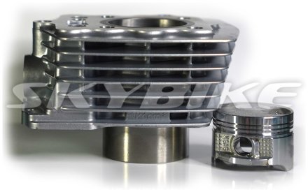 Поршневая на мотоцикл 125 кубов, 56,5 мм, в сборе, BIRD-125, копия, Китай Поршневая на мотоцикл 125 кубов, 56,5 мм, в сборе, BIRD-125, копия, Китай