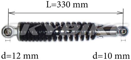 Амортизатор задній (2 шт) на мотоцикл skymoto BIRD 125, DTR 125, ціна за пару, регульований, Китай, IS-205 Амортизатор задній (2 шт) на мотоцикл skymoto BIRD 125, DTR 125, ціна за пару, регульований, Китай, IS-205