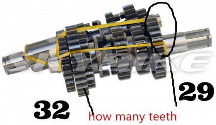 Трансмісія, оригінал, нові запчастини для двигуна Z163, CG-200-250, на мотоцикл, Китай