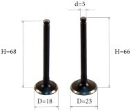 Клапана на мопед 70 кубов, DELTA-70, оригинал, Китай